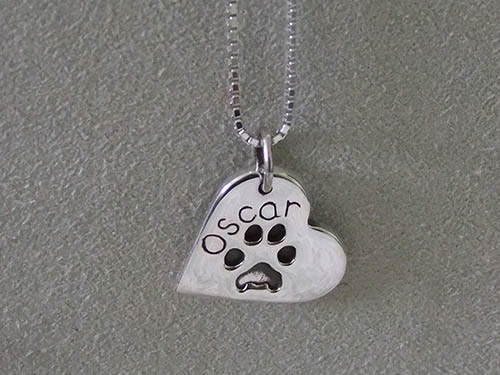 Paw Print Necklace/Keyring (Sterling Silver)