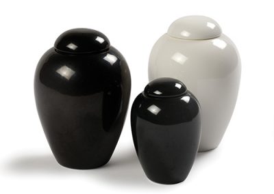 Black/White Ceramic Urn (S,M,L)