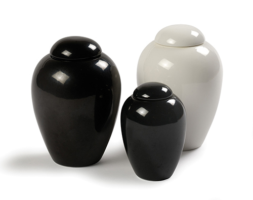 Black/White Ceramic Urn (S,M,L)
